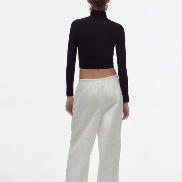 Zara Cropped Knit Black Turtleneck Sweater Size S EUC - Picture 3 of 7